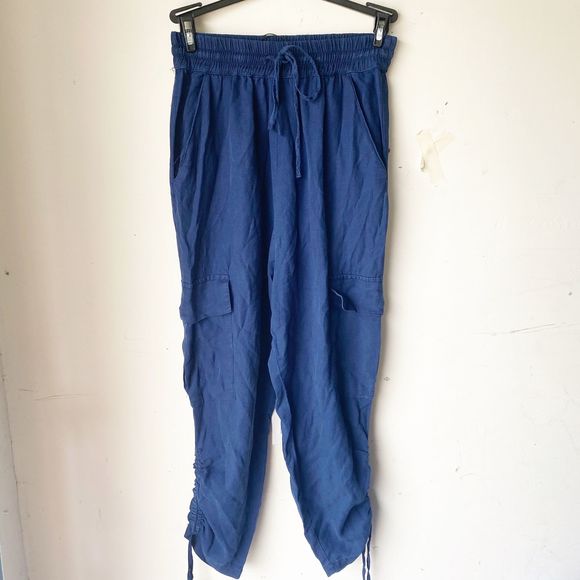 Zara medium navy blue cargo pants nwot - Picture 1 of 3